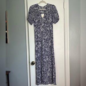 Maxi purple and white dress. Size small